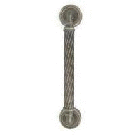 Фурнитура для дверей, ручка скоба ZERMAT, модель VENUS L-265/215 мм., серебро античное