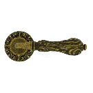 Дверная ручка ZERMAT на розетке (D-60 мм.), модель LUXOR, бронза античная