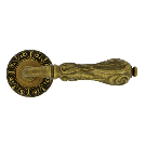 Дверная ручка ZERMAT на розетке (D-60 мм.), модель LUXOR, бронза вестерн