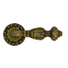 Дверная ручка ZERMAT на розетке (D-60 мм.), модель LIBERTY, бронза античная