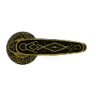 Дверная ручка ZERMAT на розетке (D-60 мм.), модель POMPEI, бронза античная