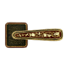 Дверная ручка VALENTI на на квадрат розетке, модель PHERKAD, бронза античная+эмаль